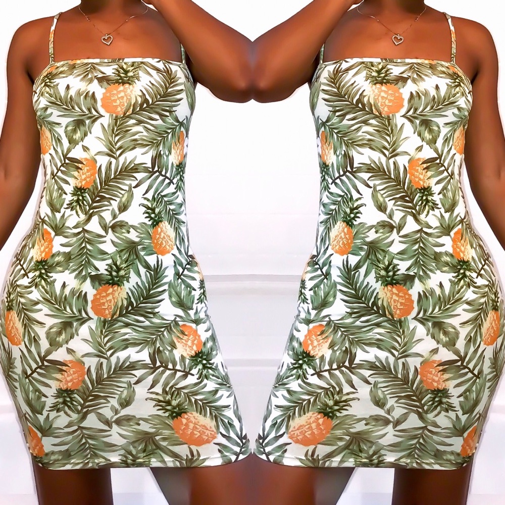🌿JUST IN🌿 Pineapple Print Cami Dress 🌿